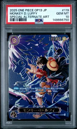 2025 ONE PIECE JAPANESE OP13-CARRYING ON HIS WILL #119 MONKEY D. LUFFY PSA 10 - Image 1