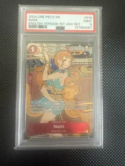 2024 ONE PIECE ENGLISH VERSION 1ST ANNIVERSARY SET #016 NAMI PSA 9 - Image 1