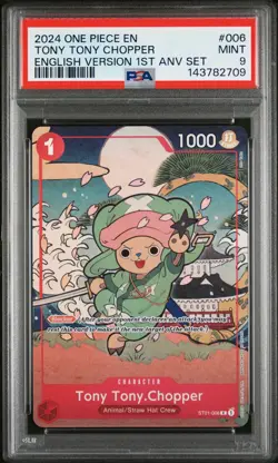 PSA 9 2024 ONE PIECE ENGLISH VERSION 1ST ANNIVERSARY SET #006 TONY TONY CHOPPER - Image 1