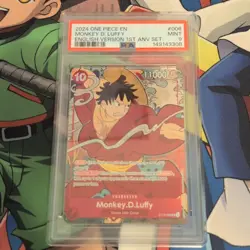 One Piece Monkey.D.Luffy ST10-006 1st anniversary English PSA 9 - Image 1