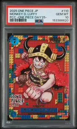 Luffy P-110 Premium Card Collection ONE PIECE DAY 25 Japanese 2025 PSA 10 - Image 1