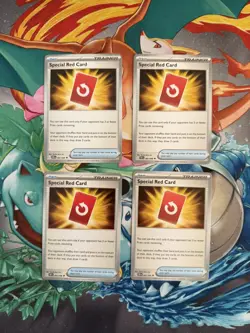 x4 Special Red Card 082/086 Chaos Rising Uncommon Mega Evolution Playset - Image 1