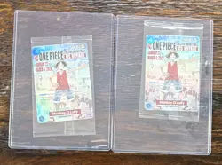 Bandai One Piece Card Game Monkey D. Luffy P-080 Promo Leader Lot of 2 - Image 1