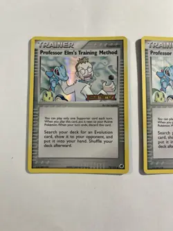Pokemon Card Professor Elm's Training Method Dragon Frontiers 79/101 Stamped X2 - Image 3