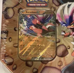 Pokemon TCG│Slashing Legends Tin – Koraidon ex (5 Booster Packs + Promo Card) - Image 2