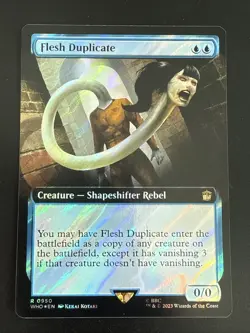 SURGE FOIL Flesh Duplicate 0950 EXTENDED ART MTG Doctor Who Set Rare NM English - Image 1