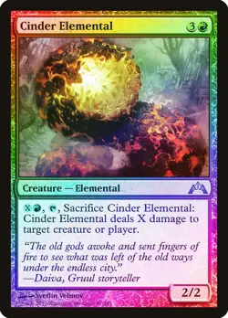 NM Foil Cinder Elemental, MTG, Gatecrash, Magic the Gathering, 87 *C - Image 1