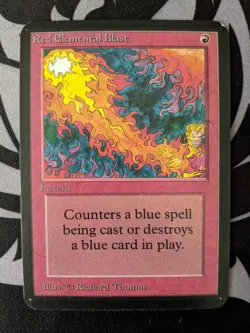 Red Elemental Blast ~ Alpha [Slightly Played][Magic MTG] - Image 1