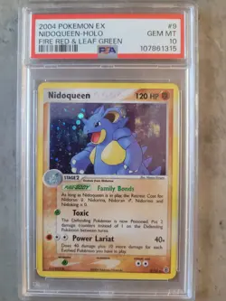 2004 POKEMON EX #9 NIDOQUEEN-HOLO FIRE RED & LEAF GREEN PSA 10 GEM MT - Image 1
