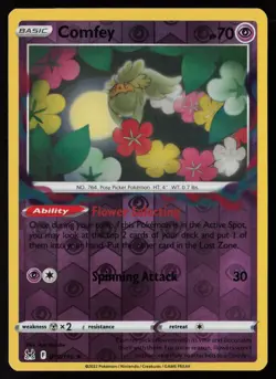 Pokemon Comfey 079/196 SWSH11: Lost Origin Reverse Holo Pack Fresh - NM - Image 1