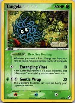 Tangela 44/92 Uncommon Legend Maker Stamped Pokemon Lightly Played - Image 1
