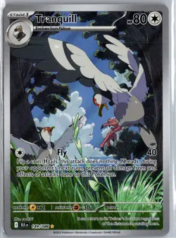 Tranquill 149/086 Black Bolt Pokemon TCG Holo Illustration Rare NM - Image 1