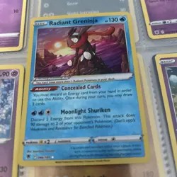Pokemon TCG Radiant Greninja Holo Card 046/189 Rare Mint - Image 1