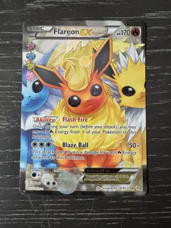 Flareon EX (Full Art) RC28/RC32 Generations: Radiant Collection NM/LP Pokemon - Image 1