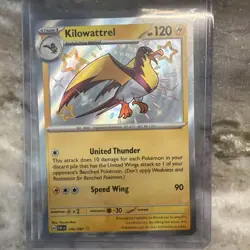 Kilowattrel Pokemon - 146/091 Shiny Rare Paldean Fates - Image 1