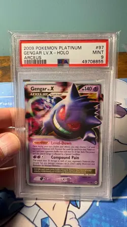 Pokemon Gengar Lv.X Platinum Arceus Holo Ultra Rare #97 PSA 9 Mint! - Image 3