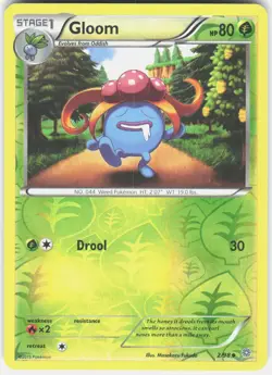 Gloom 2/98 Uncommon Ancient Origins Pokemon Reverse Holo Lightly Played - Image 1