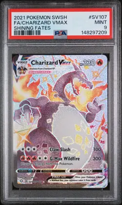 Charizard Vmax SV107/072 Shining Fates Pokemon PSA 9 - Image 1