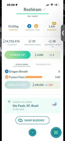 Pokemon Go Legendary Reshiram ( XXS) ( Normal ) ( Background ) - Image 2