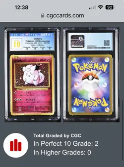 Clefairy Pokemon 2016 Japanese CGC PERFECT 10 Expansion 20th Anniversary POP 2 - Image 2