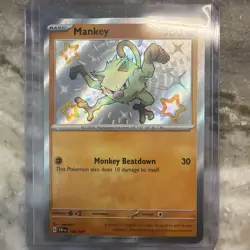 Mankey - 169/091 - Shiny Rare - NM - Paldean Fates - Pokemon TCG - Image 1