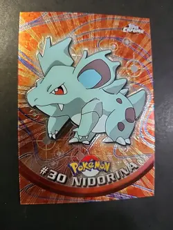 Topps 2000 Chrome Pokemon #30 Nidorina TV Series 1 Sparkle Foil - Image 1