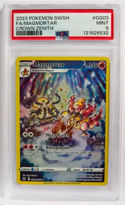 PSA 9 Magmortar GG03/GG70 SWSH Crown Zenith Galarian Gallery FA Pokemon Slab - Image 1