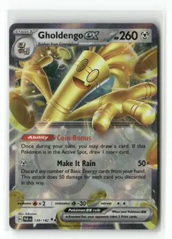 Gholdengo ex 139/182 Double Rare Paradox Rift Pokemon Holo Near Mint - Image 1