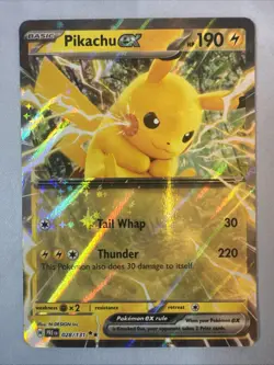 Pikachu Ex - 028/131 - Prismatic Evolutions - Double Rare - Pokemon - NM - Image 1