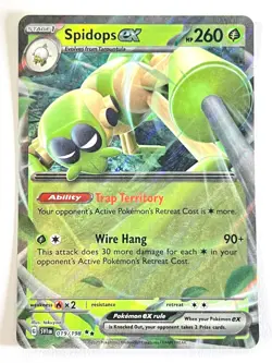 Spidops ex 019/198 Double Rare Pokemon Scarlet & Violet Near Mint Pack Fresh NM - Image 1