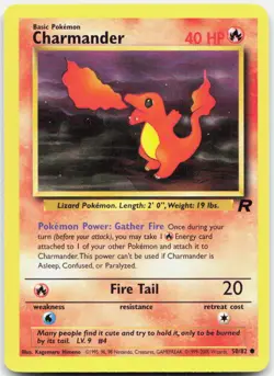 Pokemon TCG Charmander Team Rocket Common 50/82 Unlimited - Image 1