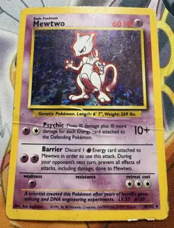 1999 Pokemon Base Set Mewtwo Holo Rare 10/102 HP | WOTC Vintage - See Pics - Image 1