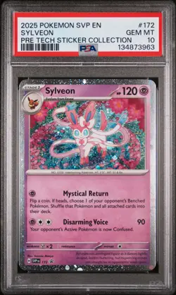 2025 POKEMON SVP EN-SV BLACK STAR PROMO #172 SYLVEON PSA 10 - Image 1