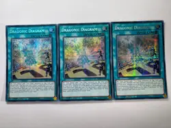 3 x Dragonic Diagram MP25-EN139 Secret Rare 1st Edition YuGiOh Playset NM - Image 1