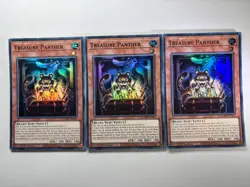 3 x Treasure Panther MZMU-EN053 Super Rare 1st Edition YuGiOh Playset NM - Image 1