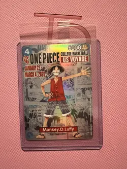 One Piece TCG Monkey D Luffy College Basketball US Voyage Promo P-055 - Image 1