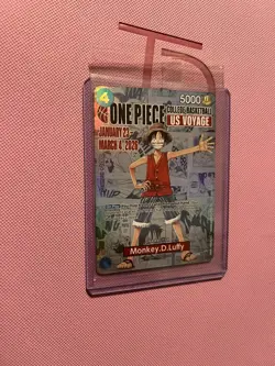 One Piece TCG Monkey D Luffy College Basketball US Voyage Promo P-055 - Image 4