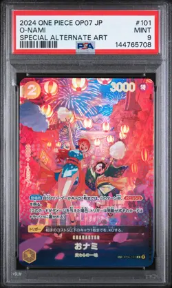 2024 ONE PIECE JAPANESE OP07-500 YEARS IN THE FUTURE #101 O-NAMI PSA 9 - Image 1