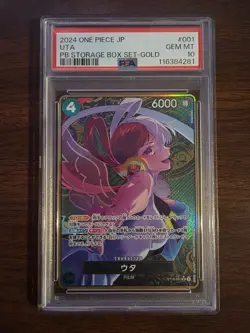 PSA 10 Japanese UTA PARALLEL GOLD ST16-001 SR - THE BEST STORAGE BOX One Piece - Image 1