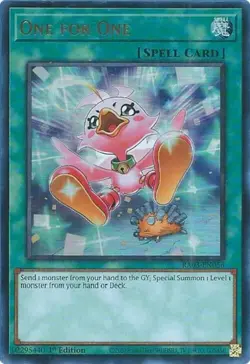 One for One (Alternate Art) - RA03-EN056 - Ultra Rare - 1st Edition - Near Mint - Image 1