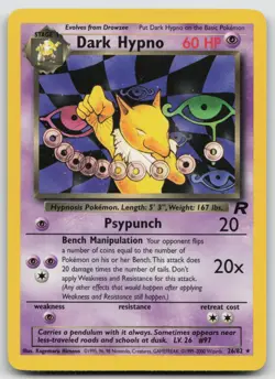 Pokemon Card Dark Hypno (26) Rare Team Rocket 26/82 - Image 1