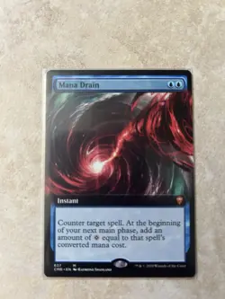 Mana Drain Extended Art Commander Legends Regular Card, Near Mint Condition - Image 1