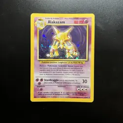 Pokemon Card Alakazam Holo 1/102 Set Base ITA italiano Excellent EXC vintage - Image 1