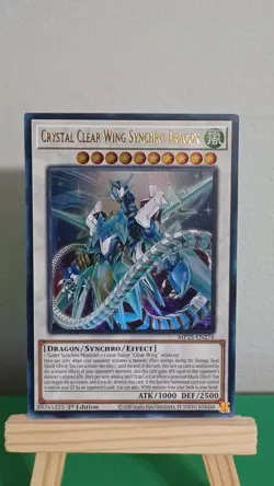 2025 Yugioh Crystal Clear Wing Synchro Dragon MP25-EN276 Ultra Rare 1st Edition - Image 1
