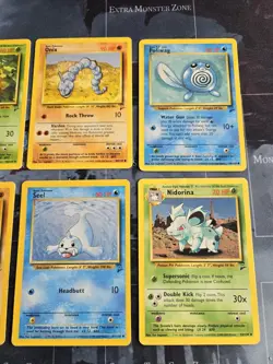 Base Set 2 Card Lot Parasect, Onix, Poliwag, Rhyhorn, Seel Pokemon Vintage - HP - Image 2