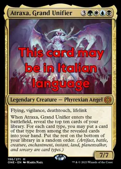 MTG ATRAXA, GRAND UNIFIER FOIL EXC - GRANDE UNIFICATRICE 196 - ONE PP - MAGIC - Image 1