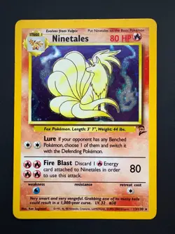 Ninetales 13/130 Pokemon Base Set 2 Holo Rare Lightly Played LP 2000 - Image 1