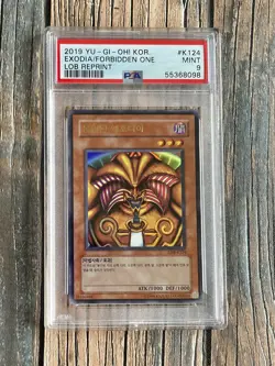 2003 Yugioh Korean Exodia The Forbidden One PSA 9 LOB-K124 Reprint POP 5 - Image 1