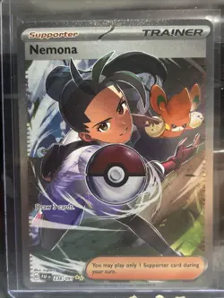 Pokemon TCG Nemona Holo Card Paldean Fates 238/091 SV NEAR MINT - Image 1
