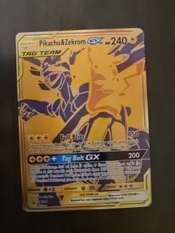 Pikachu & Zekrom GX SM248 Holo Tag Team Black Star Promo Card NM Condition - Image 1